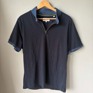 Larsson & Co Shirt Men’s Short Sleeve‎ Polo Navy Men’s Size Large
